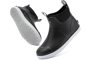 ZAXUNAI Gummistiefel Herren mit flauschigem Futter, Angelstiefel für Männer, Rutschfeste Warme Winterstiefel, Wasserdichte Schneestiefel zum Gärtnern, Bootfahren, Camping, Segeln und Outdoor-Aktivitäten