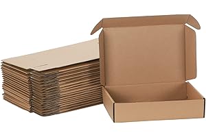 HORLIMER 20 Pack Shipping Boxes, 23x15.5x5cm (9x6x2 inches) Corrugated Cardboard Mailing Box, Brown