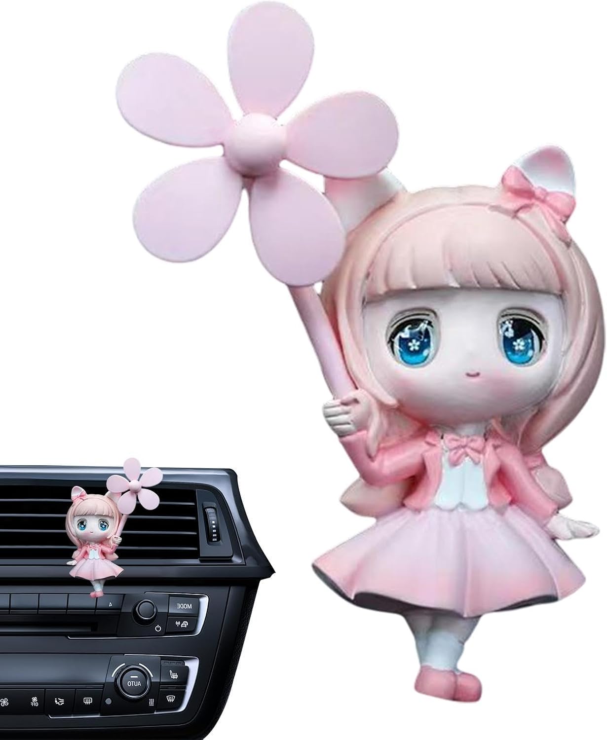 Nixiara Cute Car Air Vent Clips, Cartoon Car Air Fresheners Ventilation Clips - Air Outlet Automotive Cartoon Sent Diffuser Freshener,Exquisite Adjustable Car -Fragrance Decoration for