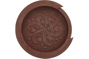 LiebeWH Guitar Soundhole Cover Silicone Feedback Buster Dustproof Soft Sound Hole Cover Standard Size for Guitarist (Brown)