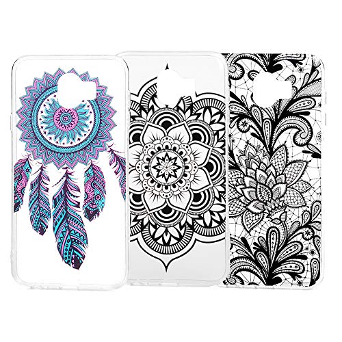 Preisvergleich Produktbild Schutzhülle für Samsung Galaxy J4 (2018) Hülle Silikon Case Handyhülle Stoßdämpfend Stoßfest Tasche Handytasche Ultra Dünn Handyschale Durchsichtige Cover Rückhülle Schale Etui Schwarzes Totem