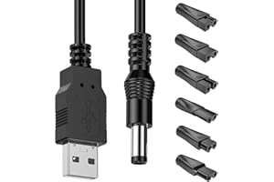 LLHAOVDXAS 7 Pcs Beard Trimmer Charger, Shaver Charger Compatible Shaver Power Adapter Charger Cord Replacement Shaver Power Adapter Compatible Shaver Charger Razor Charger Kit
