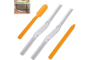 REBUCINA 4Pcs Brick Jointer 2pcs Double End Brick Pointing Tools and 2pcs Mortar Finishing Tools Pointing Tool Jointer Bricklaying for Professional Joints Between Bricks for Builders and Bricklayers