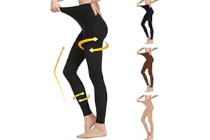 MGANG Compression Pantyhose, Footless, Waist High Compression Stockings Opaque, Firm Support 15-20mmHg Pantyhose