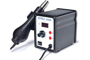 MMOBIEL Yihua Station de soudage à air chaud SMD 858D avec 3 buses 100 °C jusqu'à 500 °C