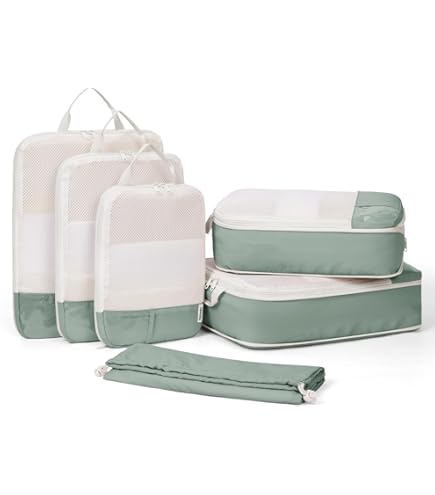 Narwey 7 Delige Koffer Organizer Set, Packing Cubes, Kofferorganizer, kofferorganizerset, Pakkubes voor Koffer Rugzak Handbagage (Roze