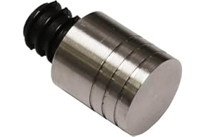 Gardinia Endstück für Gardinenstangen und Vorhangstangen mit Ø 12 mm, 1 Stück, New York Zylinder, Metall