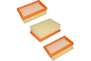 BAMBOOST 3 Pack flat pleated filter for Karcher WD4 WD5 WD6 MV4 MV5 MV6 Wet & Dry Vacuum Cleaner Accessories 2.863-005.0 Flat Pleated Filter