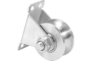 BOPFIMER 1Pack U-Type Steel Pulley Block Mute Bearings Sliding Roller Track Wheel