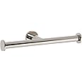 Ginger 4609/PN - Kubic Double Open Toilet Tissue Holder, Plain Rosette - Polished Nickel Finish