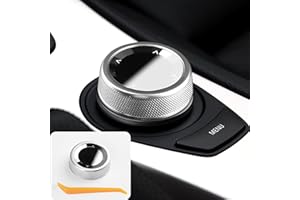 ‎KUNGKIC KUNGKIC Auto Multimedia-Knopf Abdeckung Dekorative Innenbereich iDrive Multimedia-Tasten Abdeckung Für BMW iDrive E60 E66 E61 E63 E64 E65 ABS & Crystal Replacement Button Zubehör,Geschenk,Sport