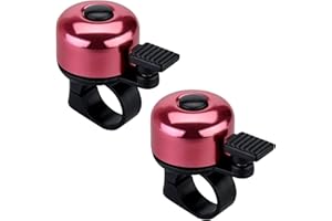 JFmall Bike Bell Bicycle Bell with Loud Crisp Clear Sound, Road and Mountain Bike Bell Adults Kids-2 pack