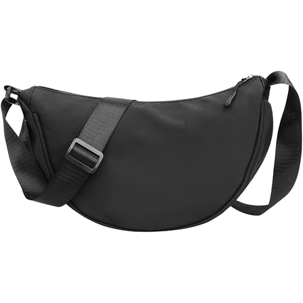 AnBlack Crescent Hobo Sling Bag For Women & Men - Lightweight Nylon Crossbody Dumpling Bag