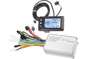 Kunray Contrôleur de moteur brushless 24-48 V 350 W avec affichage LCD - Contrôleur de vélo électrique double mode 24 V 17 A - Pour vélo électrique - Kit de contrôleur sans balais
