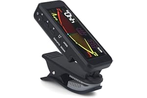 ‎DILWE Tunery do gitary, FMT-209 Clip-On cyfrowy duży tuner LCD do gitary chromatycznej basowej ukulele skrzypce