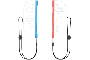 Shiptree Paire de Dragonnes Switch 2 pour Joy-C 2, Accessoires Compatible avec Manette Nintendo Switch 2, Bleu clair/Rouge clair