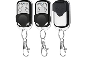 CAYBATS 3 Pezzi 433mhz Telecomando Universale, Telecomando Universale per Cancelli e Porte del Garage, 433.92 MHz, Clonazione Telecomando Universale con 4 Tasti per Interruttore, Porta del Garage e Cancello