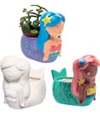 3 Pots De Fleurs En Céramique à Décorer - Motifs Animaux De La Forêt (Renard, Blaireau, Écureuil) Pour Enfants
