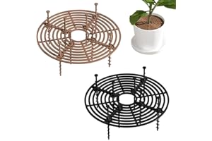 YZDZSW Blumentopf Abdeckung 2 Stück - 30cm Pflanzenschutzgitter Gitter für Kinder und Haustiere (Schwarz Braun)