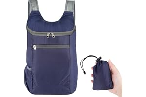 HuaJiao Ultra Lightweight Foldable Backpack, Small Water Resistant Rucksack Foldable Travel Daysack for Outdoor Sport Travelling Walking Hiking Camping Biking