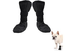 JDIEOQA Dog Boots for Injured Paws Waterproof, Paw Protector for Rainy Winter Snow Puppy Shoes with Reflective Strip Dual Adjustable Washable Non-Slip Walking Boots for Small Medium Large Dogs (X Large)