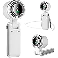 MERTTURM® Handheld Portable Fan, Mini Personal Hand Fan with LED Display, 5 Speed Adjustable Foldable Small Desk Fan, 3600mAh USB Rechargeable Powerful Cooling Turbo Fan for Travel/Outdoor/Home/Office