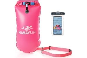 Habaylin Boya de Natación 20L, Boya de Seguridad para Adultos y Niños, Adecuado para Triatletas, Kayakistas, Entrenamiento Seguro de Natación