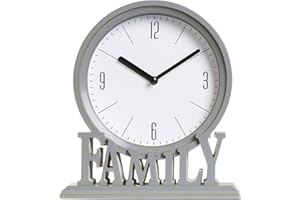 Sumajuc Family Mantel Clocks, Rustic Grey Family Mantlepiece Clocks for Living Room, clocks for living room, Bedroom and Kitchen