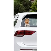 Acemi S&uuml;r&uuml;c&uuml; Sevimli Ayı Fig&uuml;rl&uuml; Oto Sticker, Ara&ccedil; Cam &Ccedil;ıkartması, Yeni S&uuml;r&uuml;c&uuml; i&ccedil;in Dekoratif Etiket