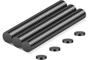 Wukong Black Tiny Magnets 4mm X 1mm | 100 Pack, Small Strong Fridge Magnets, Round Miniature Mangets for Models Craft DIY Whiteboard Refrigerator Home Office