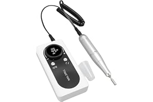 ELPRICO Elektryczna Wiertarka do Paznokci, Profesjonalna Wiertarka do Paznokci Akrylowych 45000 Obr./min do Paznokcie Akrylowe, Elektryczny Pilnik do Paznokci USB Zestaw Efile z