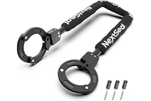 NextSeal Antivol Velo, Antivol Trotinette Electrique, Portabilité Cadenas de Bicyclette avec Clé, Verrouillage Sans Clé, 6mm Antivol Chaîne de Sécurité pour Trotinette Electrique, Vélo