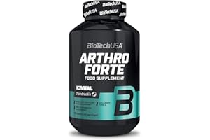 BioTechUSA Arthro Forte, Suplemento dietético en comprimidos con extractos de plantas, glucosamina, condroitina, MSM, cartílago hidrolizado en polvo y vitamina C, 120 tabletas