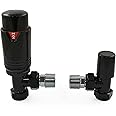 Thermostatic Radiator Valve Angled TRV – Style (All Black)