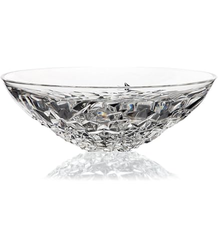 CRISTALICA Gianna Salatschale Aus Bleikristall - Handgeblasen, Transparent, 22 Cm Durchmesser
