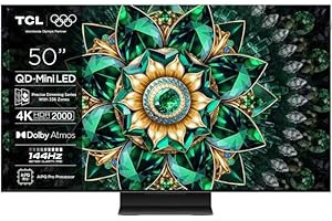 TCL 50Q7C 50" QD-Mini LED, 4K HDR Premium 2600, Smart TV with Google TV (Dolby Vision IQ & Atmos, CrystGlow HVA Panel, Motion Clarity Pro 144Hz, Game Master) [Energy Class F]
