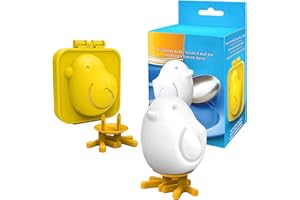 Anloximt Molde de Huevo Duro - Molde de Huevo cocido en Forma de Pollo - Molde de Huevo de Cocina Novela Gadget Creativo de Pollito Lindo Deja Que a los niños Les encante Comer Huevos