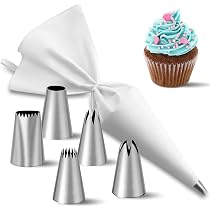 Edelstahl Spritztüllen-Set – 9 Verschiedene Sterntüllen Zum Dekorieren Von Kuchen & Cookies