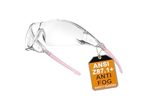 HTS HUNTERSKY Lightweight Protective Anti Fog Wrap-Around Clear Shooting Safety Glasses with ANSI Z87.1 Scratch Resistant Anti Pollen