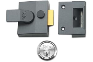 YALE YAL85DMGSC B-85-DMG-SC-40 Nightlatch Dark Metallic Finish, High Security with Automatic Deadlock, Gray, 40