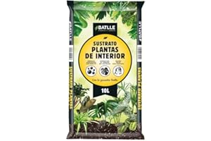 PEYCA Sustrato para Plantas de Interior 10 litros - Batlle. Contiene Guano Rojo 100% Natural. Garantiza el verdor de Las Hojas.