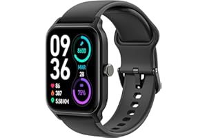 TOOBUR Orologio Smartwatch Donna Uomo Alexa Integrata, 1.8" Chiamate Cardiofrequenzimetro Contapassi Sonno SpO2, Impermeabil IP68, 100+ Sportivo, Notifiche Messaggi, Compatibile Android IOS