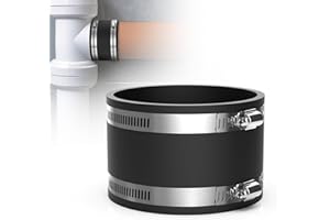 EFUTURETIME Manchon Caoutchouc Tuyau 100mm en EPDM Raccord Flexible en Caoutchouc avec Colliers de Serrage Inox pour Tuyau en PVC, Tuyau de Ventilation, Séparateur de Poussière, Filtre à Charbon