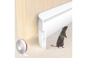 Esufeir 39"/1M Blanco Burlete Puerta Entrada,Goma Burlete Bajo Puerta Exterior,Autoadhesivo Silicona Aislante Acustico InsonorizarBurletes,Tira Sellado para Puerta Interior,Cubre Puertas el Suelo Frio