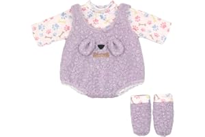 ZWOOS Ropa para Muñecas 35-43 cm, Conjunto De Ropa Violeta Compatible con New Born Baby Muñecas, Regalos para Niñas y Niños