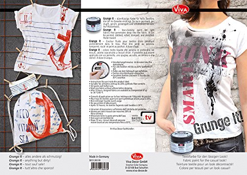 Grunge It 150ml -Mud- Viva Decor Textilfarbe & Stoffmalfarbe - 5