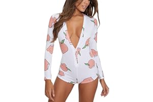 Loalirando Chic Damen Jumpsuit Sommer Strand Overall Einteiler Baumwolle Schlafanzug Kurz Pyjama Shorty