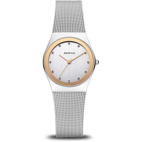 BERING Horloge voor dames en heren, kwarts movement - Ultra Slim Collection met roestvrij staal en saffierglas armbandhorloges, blauw, Horloge