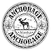 Produktbild Anchorage City Alaska Grunge Travel Stamp Hochwertigen Auto-Autoaufkleber 12 x 12 cm