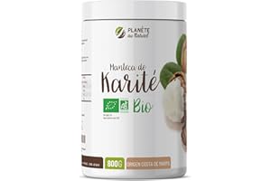 PLANÈTE AU NATUREL Manteca de Karité Orgánica 800 gr - 100% Vegetal - Uso alimentario - para Cuerpo - Cara - Piel - Pelo- Uñas - Cabello
